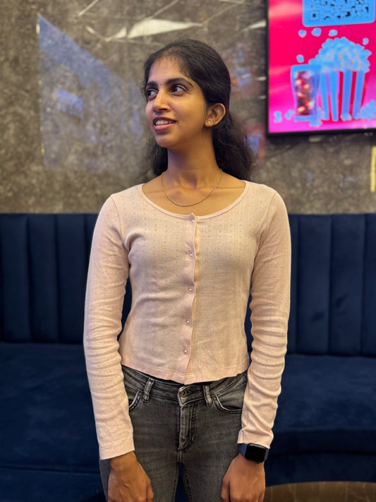 Pointelle crop top
